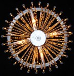 Chandelier carved from rock salt